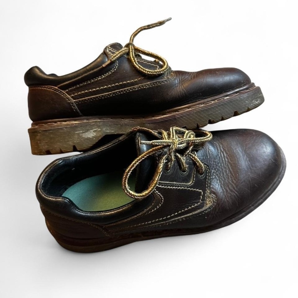 Dr Martens 8424 Chunky Oxford Shoes Womens US 12 UK 10 Brown Leather England Vtg
